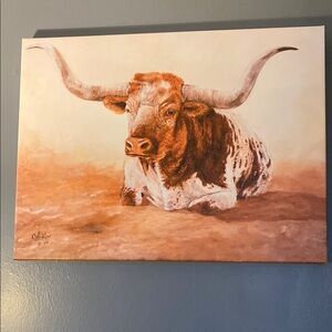 Majestic Longhorn Canvas Art